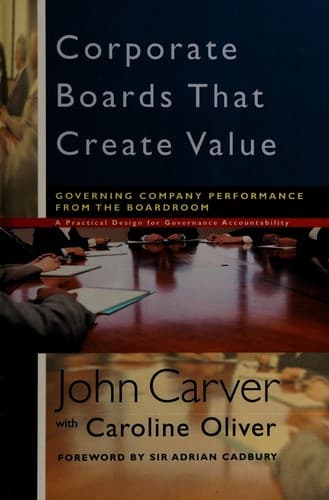 Cover image for Corporate boards that create value