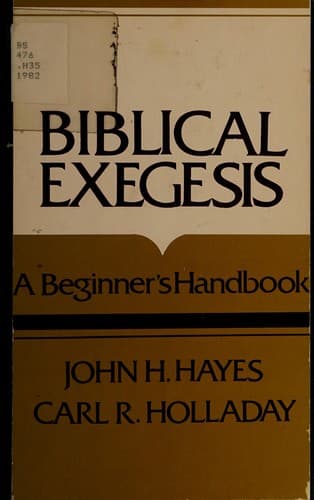 Cover image for Biblical exegesis