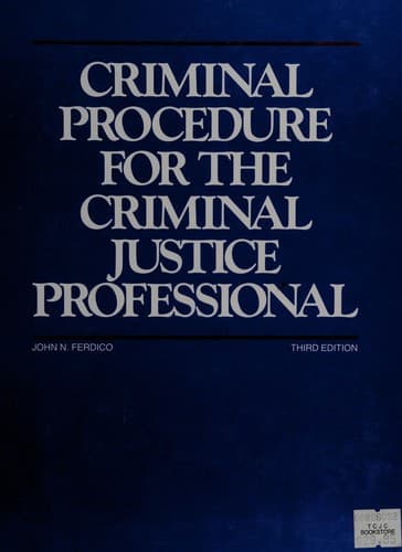 Cover image for Criminal procedure for the criminal justice professional
