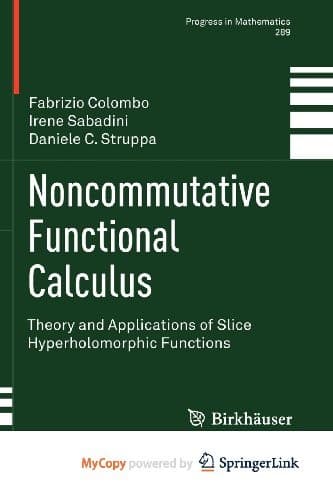 Cover image for Noncommutative Functional Calculus