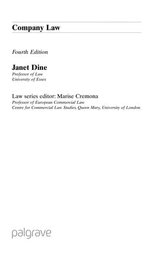 Cover image for Company Law