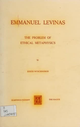 Cover image for Emmanuel Levinas