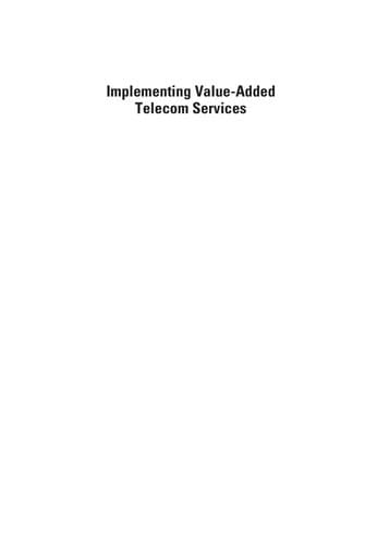 Cover image for Implementing value-added telecom services