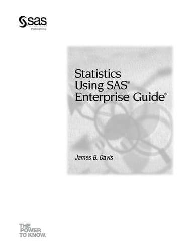 Cover image for Statistics using SAS Enterprise Guide