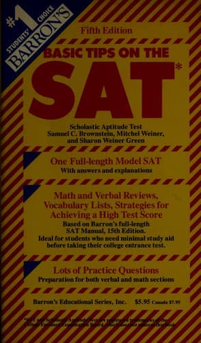 Cover image for Barron's basic tips on the SAT, scholastic aptitude test