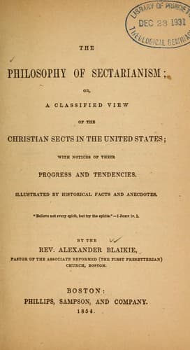 Philosophy of sectarianism