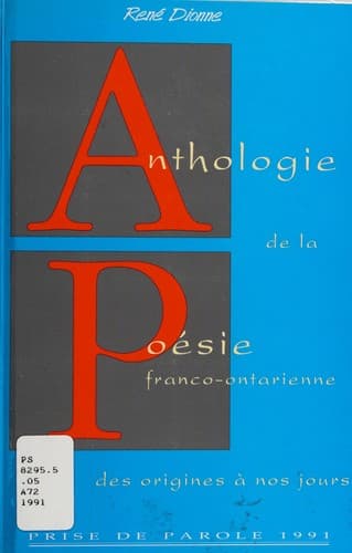 Anthologie de la poésie franco-ontarienne