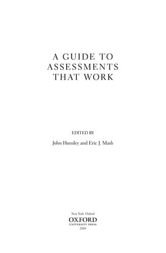 Cover image for A guide to assessments that work
