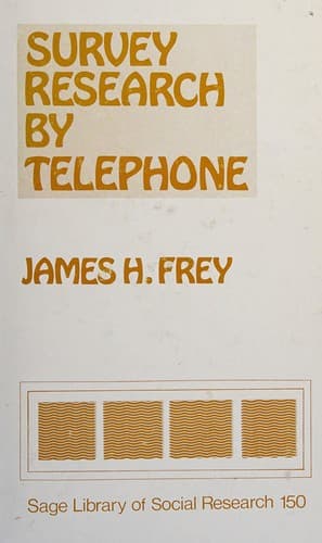Cover image for Survey research by telephone