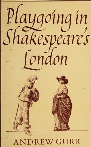 Cover image for Playgoing in Shakespeare's London
