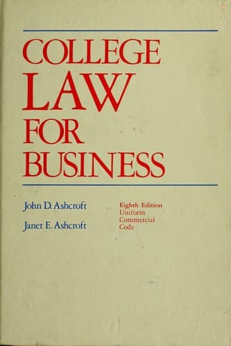 Cover image for College law for business