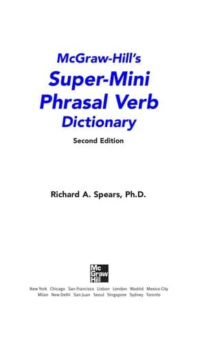 Cover image for McGraw-Hill's essential phrasal verb dictionary