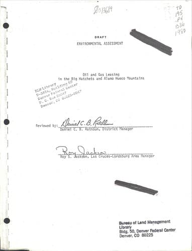 Environmental assessment