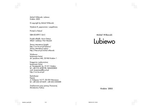 Cover image for Lubiewo