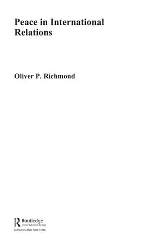Cover image for Peace in international relations