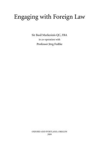 Cover image for Engaging with foreign law
