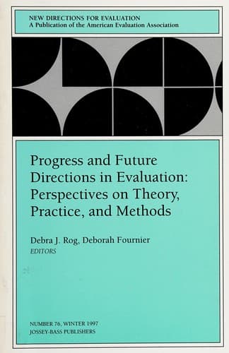 Cover image for Progress and future directions in evaluation
