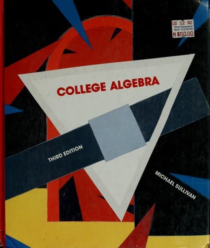 Cover image for College algebra