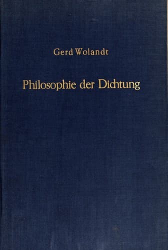 Philosophie der Dichtung