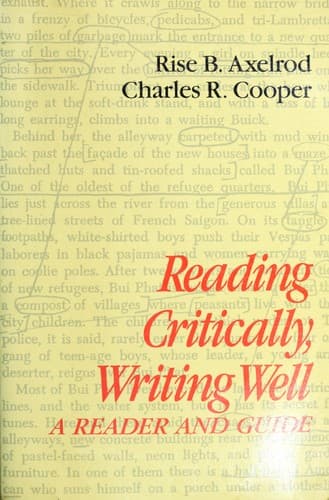 Cover image for Reading critically, writing well