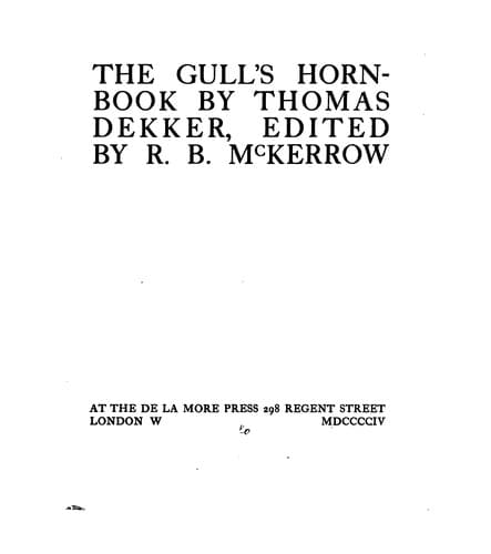 Cover image for Gull's Hornbook
