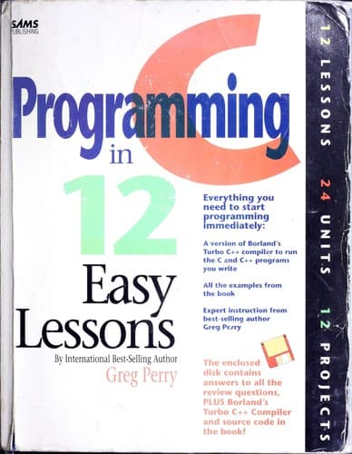 Cover image for Cprogramming in 12 easy lessons