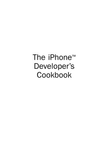 Cover image for The iPhone developer's cookbook