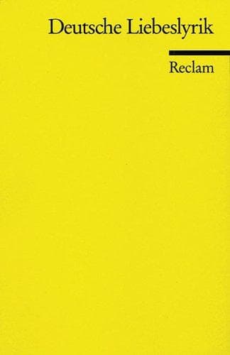 Cover image for Deutsche Liebeslyrik.