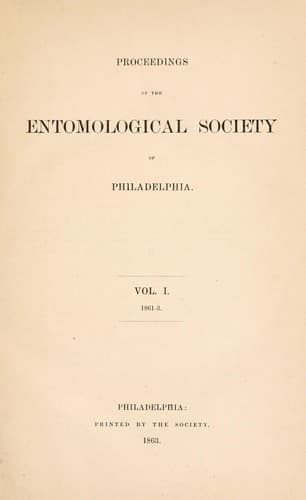 Proceedings of the Entomological Society of Philadelphia