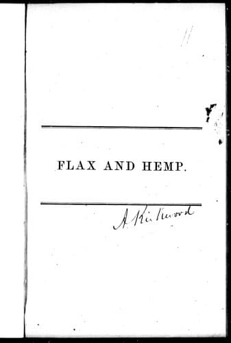 Cover image for Flax and hemp