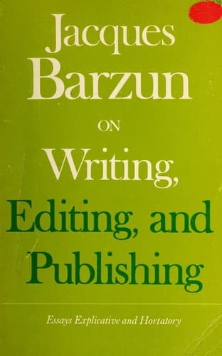 Cover image for On writing, editing, and publishing