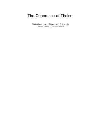 Cover image for The coherence of theism