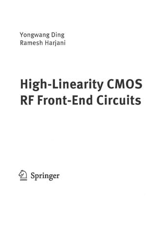 Cover image for High-linearity CMOS RF front-end circuits