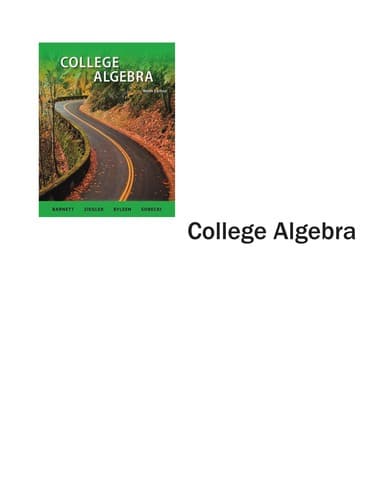 Cover image for College Algebra