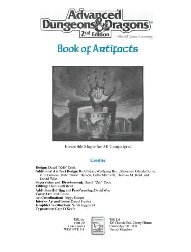 Cover image for Book of Artifacts